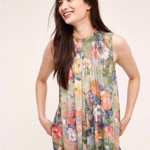Anthropologie - Deletta - Epona floral swing top